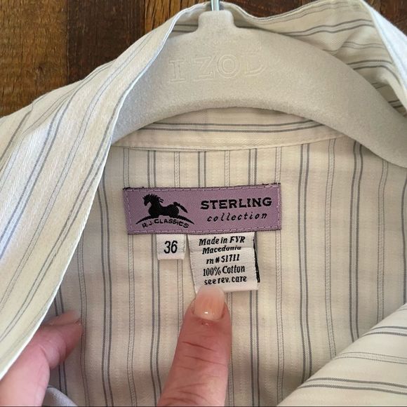 R.J. CLASSIC Sterling Collection white equestrian competition show shirt 36 - Picture 5 of 9